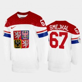 Jiri Smejkal Czech Republic Hockey White Home Jersey 2022 Winter Olympics