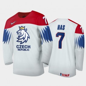 Men Czech Republic 2021 IIHF World Junior Championship Martin Has #7 Home White Jersey