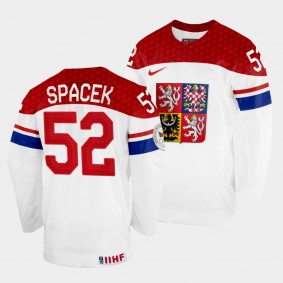 Michael Spacek 2022 IIHF World Championship Czech Republic Hockey #52 White Jersey Home