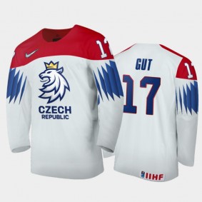 Men Czech Republic 2021 IIHF World Junior Championship Michal Gut #17 Home White Jersey