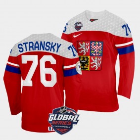 Simon Stransky 2022 NHL Global Series Czech Republic #76 Red Home Jersey Men