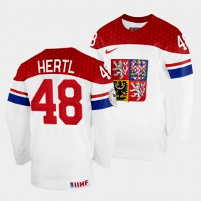 Tomas Hertl 2022 IIHF World Championship Czech Republic Hockey #48 White Jersey Home