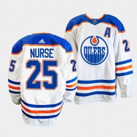 Edmonton Oilers 2022-23 Primegreen Authentic Darnell Nurse #25 White Jersey Away