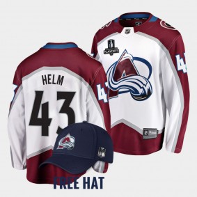Darren Helm Colorado Avalanche 2022 Central Division Champions White #43 Jersey Away