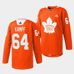 David Kampf #64 Toronto Maple Leafs 2022 Every Child Matters Warmup Orange Jersey