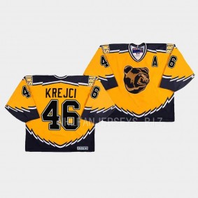David Krejci Boston Bruins Throwback Gold #46 Jersey Replica