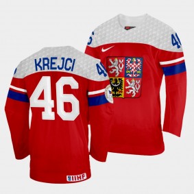 Czech Republic 2022 IIHF World Championship David Krejci #46 Red Jersey Away