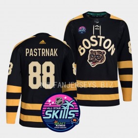 2023 NHL All-Star Skills David Pastrnak Boston Bruins Black #88 Reverse Retro Jersey