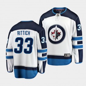 David Rittich Winnipeg Jets Away White Breakaway Player Jersey Men's