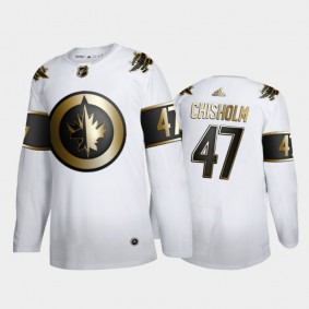 Winnipeg Jets Declan Chisholm #47 Authentic Golden Edition White Jersey
