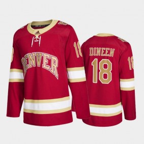 Denver Pioneers Kevin Dineen #18 College Hockey Red Road Jersey