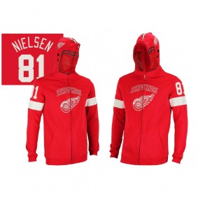 Frans Nielsen Face Mask Hoodie Detroit Red Wings Red