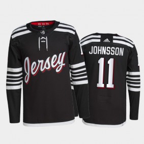 2021-22 New Jersey Devils Andreas Johnsson Alternate Jersey Black Authentic Pro Uniform