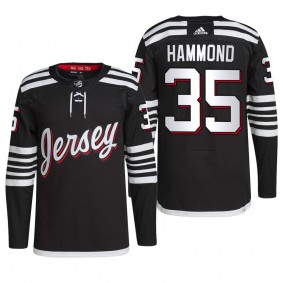 2022 New Jersey Devils Andrew Hammond Alternate Jersey Black Primegreen Authentic Pro Uniform