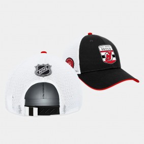 New Jersey Devils 2023 NHL Draft Men Black Trucker Adjustable On Stage Hat