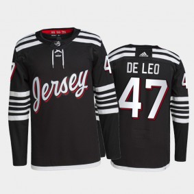 2021-22 New Jersey Devils Chase De Leo Alternate Jersey Black Primegreen Authentic Pro Uniform