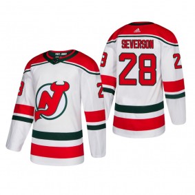 Men's New Jersey Devils Damon Severson #28 2019 Alternate Reasonable Authentic Jersey - White
