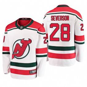 Men's New Jersey Devils Damon Severson #28 2019 Alternate Reasonable Breakaway Jersey - White