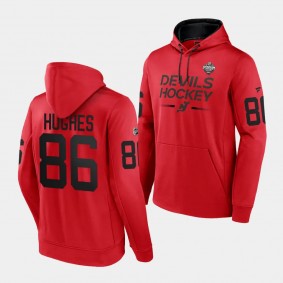 2024 NHL Stadium Series Jack Hughes New Jersey Devils Men's Red Authentic Pro Hoodie Pullover