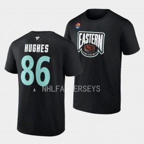 Jack Hughes 2023 NHL All-Star Game New Jersey Devils Black T-Shirt Eastern Conference