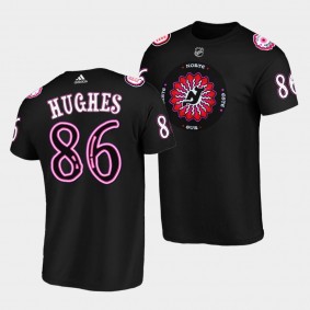 Devils Jack Hughes Hispanic Heritage Night Limited Black T-Shirt