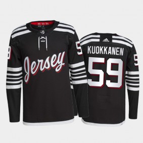 2021-22 New Jersey Devils Janne Kuokkanen Alternate Jersey Black Primegreen Authentic Pro Uniform