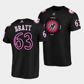 Devils Jesper Bratt Hispanic Heritage Night Limited Black T-Shirt