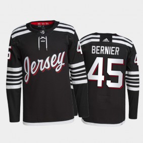 2021-22 New Jersey Devils Jonathan Bernier Alternate Jersey Black Primegreen Authentic Pro Uniform