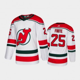 New Jersey Devils Nolan Foote #25 Alternate White 2020-21 Authentic Jersey