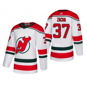 Men's New Jersey Devils Pavel Zacha #37 2019 Alternate Reasonable Authentic Jersey - White