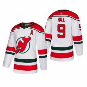 Men's New Jersey Devils Taylor Hall #9 2019 Alternate Reasonable Authentic Jersey - White