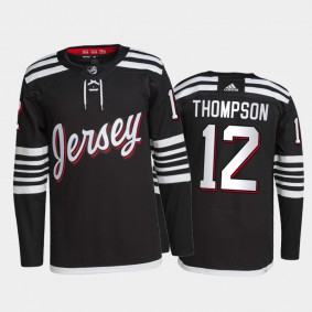 2021-22 New Jersey Devils Tyce Thompson Alternate Jersey Black Primegreen Authentic Pro Uniform