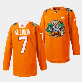 2024 Vamos Gatos Dmitry Kulikov Florida Panthers Orange #7 Specialty Jersey