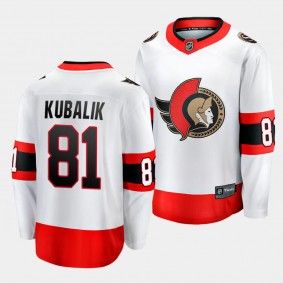 Ottawa Senators Dominik Kubalik Away White Breakaway Player Jersey Men's