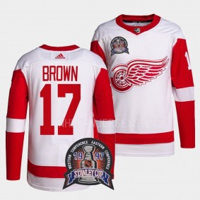1997 Stanley Cup Doug Brown Detroit Red Wings Red #17 25th Anniversary Jersey