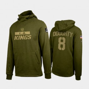 Los Angeles Kings Delta Shift Drew Doughty Green Pullover Hoodie #8