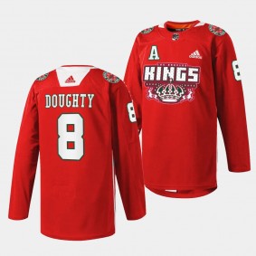 2023 X-mas Holiday Drew Doughty Los Angeles Kings Red #8 Specialty Jersey