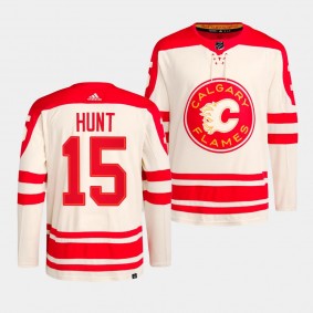 Dryden Hunt Calgary Flames 2023 NHL Heritage Classic Cream #15 Primegreen Authentic Player Jersey Men's