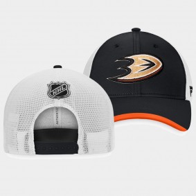 Anaheim Ducks Authentic Pro Black Locker Room Trucker Snapback Hat