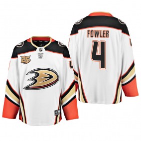 Men's Anaheim Ducks Cam Fowler #4 Away White Breakaway Player Cheap Jersey