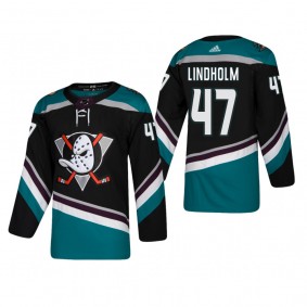 Men's Anaheim Ducks Hampus Lindholm #47 Alternate Reasonable 25th Anniversary Jersey - Black