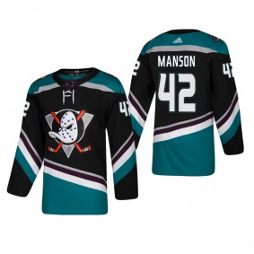 Men's Anaheim Ducks Josh Manson #42 Alternate 25th Anniversary Jersey Cheap - Black
