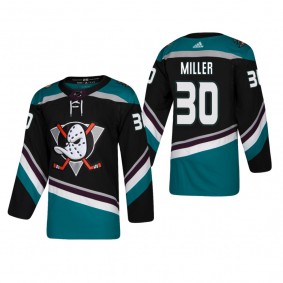 Men's Anaheim Ducks Ryan Miller #30 Alternate 25th Anniversary Jersey Cheap - Black