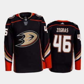 Trevor Zegras Anaheim Ducks Home Jersey 2021-22 Black #46 Authentic Primegreen Uniform