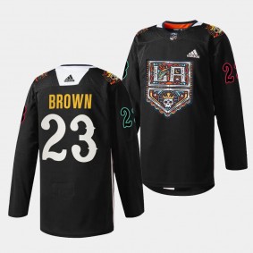 2023 Dia de Muertos Dustin Brown Los Angeles Kings Black #23 Specialty Jersey