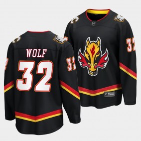 Dustin Wolf Calgary Flames 2022-23 Alternate Black Breakaway Player Jersey Men