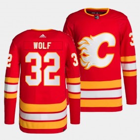 Dustin Wolf Calgary Flames Authentic Primegreen Red #32 Home Jersey Men's