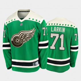 Fanatics Dylan Larkin #71 Red Wings 2020 St. Patrick's Day Replica Player Jersey Green