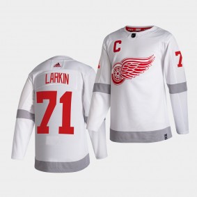 Detroit Red Wings 2021 Reverse Retro dylan larkin White Special Edition Authentic Jersey