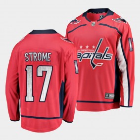 Dylan Strome Washington Capitals 2022 Home 17 Jersey Red Breakaway Player